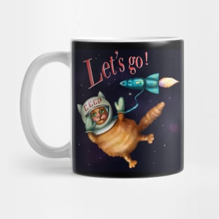 Cute astronaut cat. Let’s go ! Mug